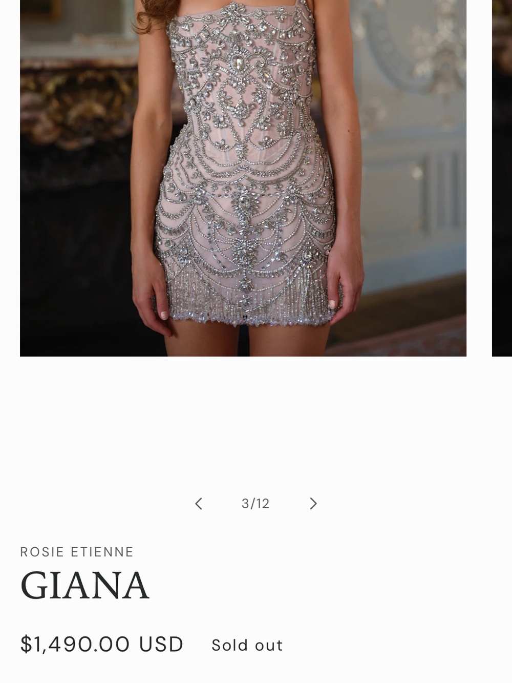 Giana Beaded Pink Cocktail Dress